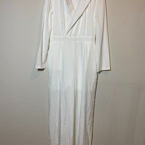 Summer White Pants Jumpsuit Size Medium